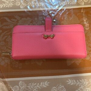 Anne Klein Pink Women's Wallet with Bow Accent
